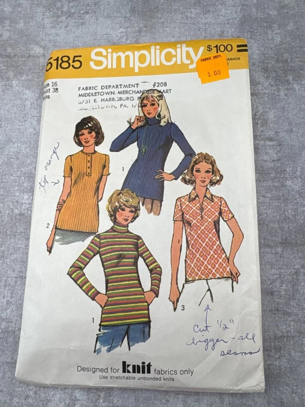 Simplicity sewing pattern